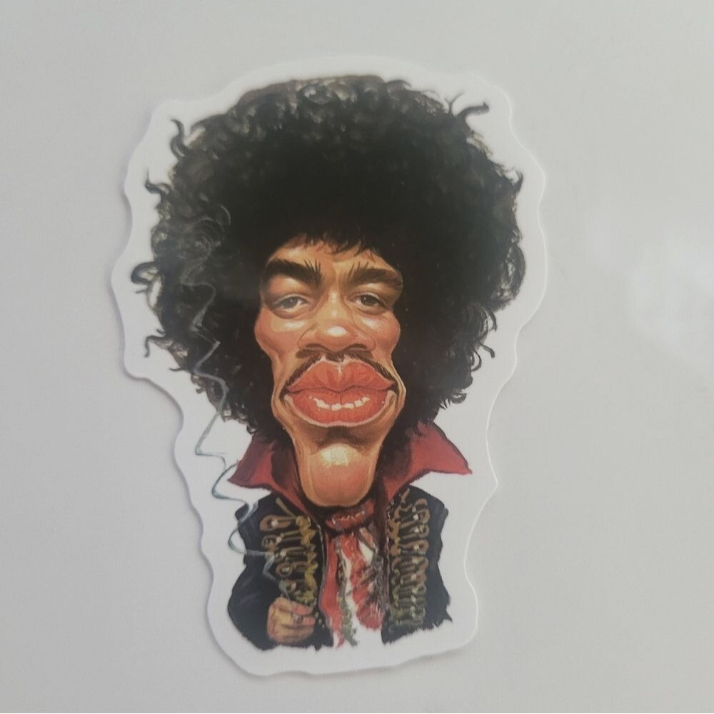 JIMI HENDRIX Sticker Caricature